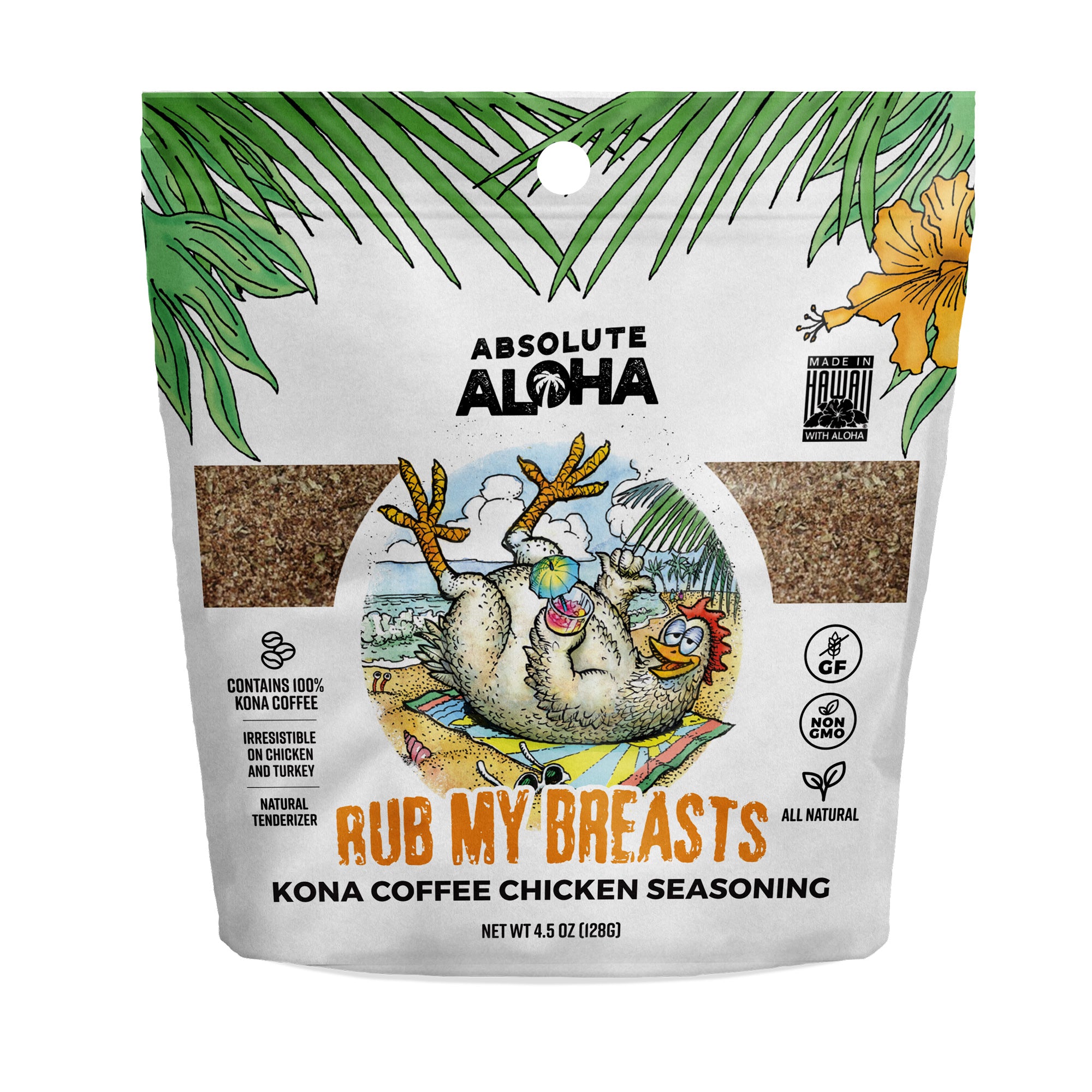 Absolute Aloha Rub My Breasts Kona Coffee Chicken Seasonings